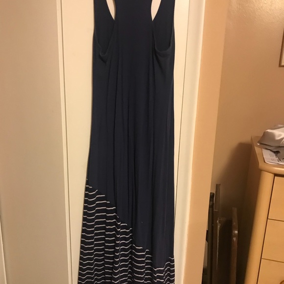 Threads 4 Thought Maxi Navy Blue and White Dress - Picture 3 of 6